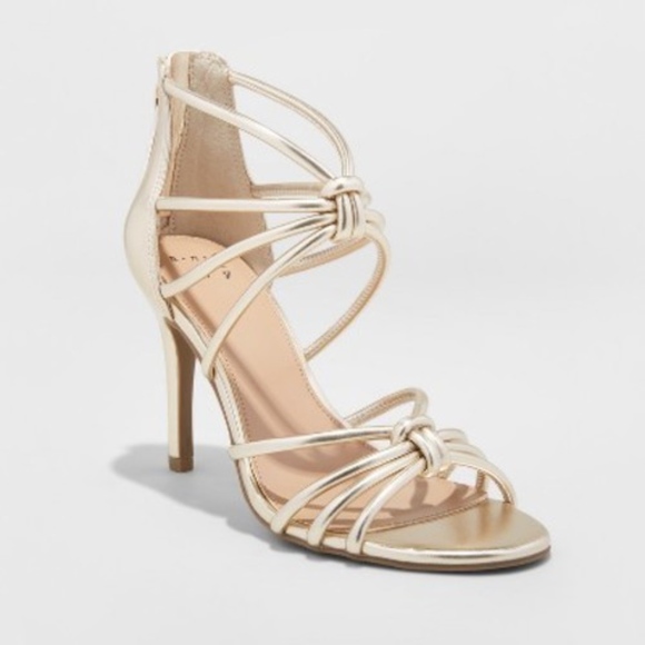 a new day Shoes - NWT A New Day Knotted Gold Heels